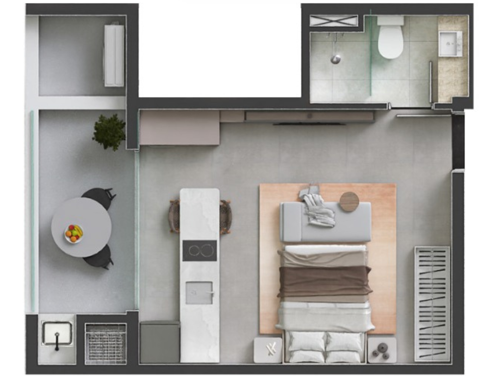 Apartamento, 1 quarto, 25 m² - Foto 34