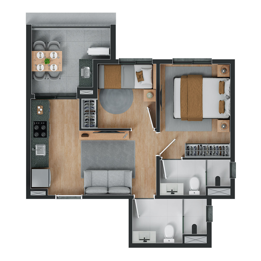 Apartamento, 2 quartos, 37 m² - Foto 32
