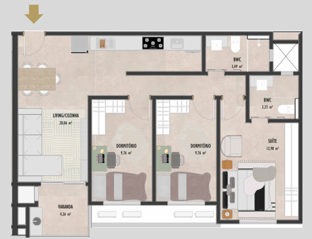 Apartamento, 3 quartos, 94 m² - Foto 84