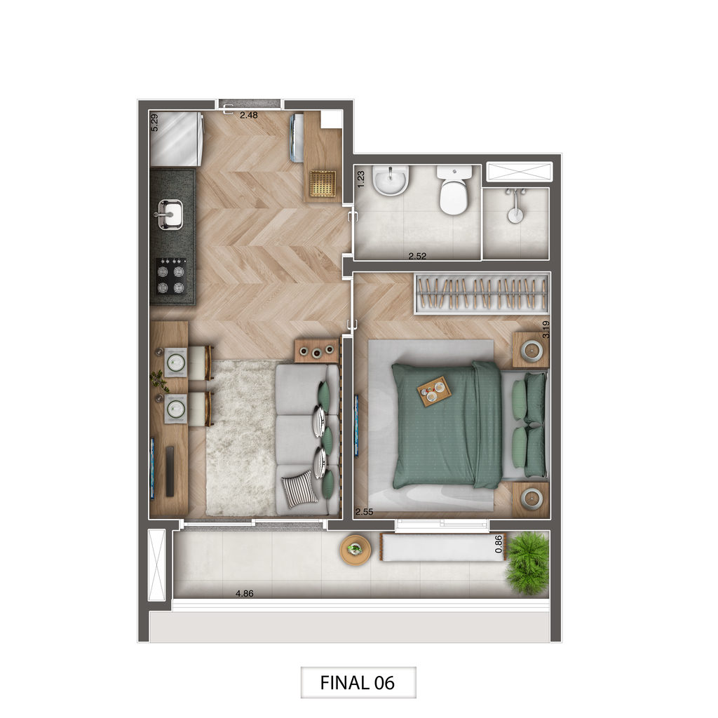 Apartamento, 1 quarto, 33 m² - Foto 20