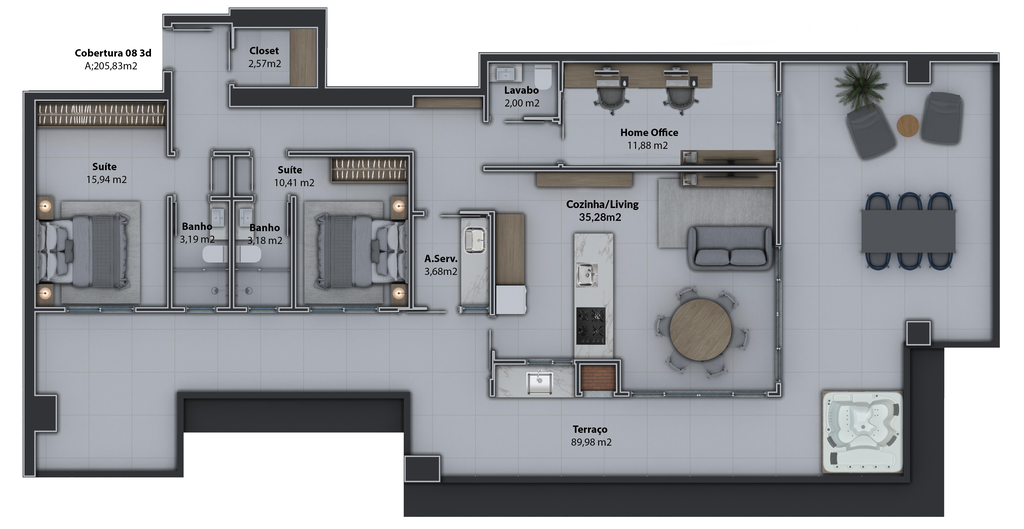 Apartamento, 2 quartos, 81 m² - Foto 84
