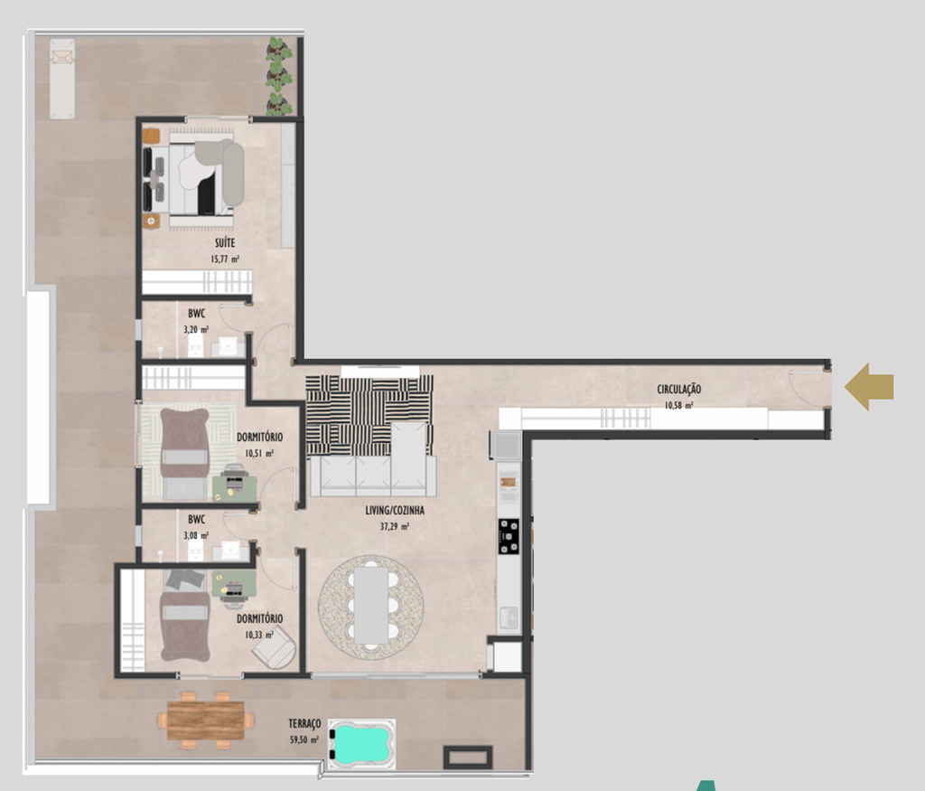 Apartamento, 3 quartos, 94 m² - Foto 100