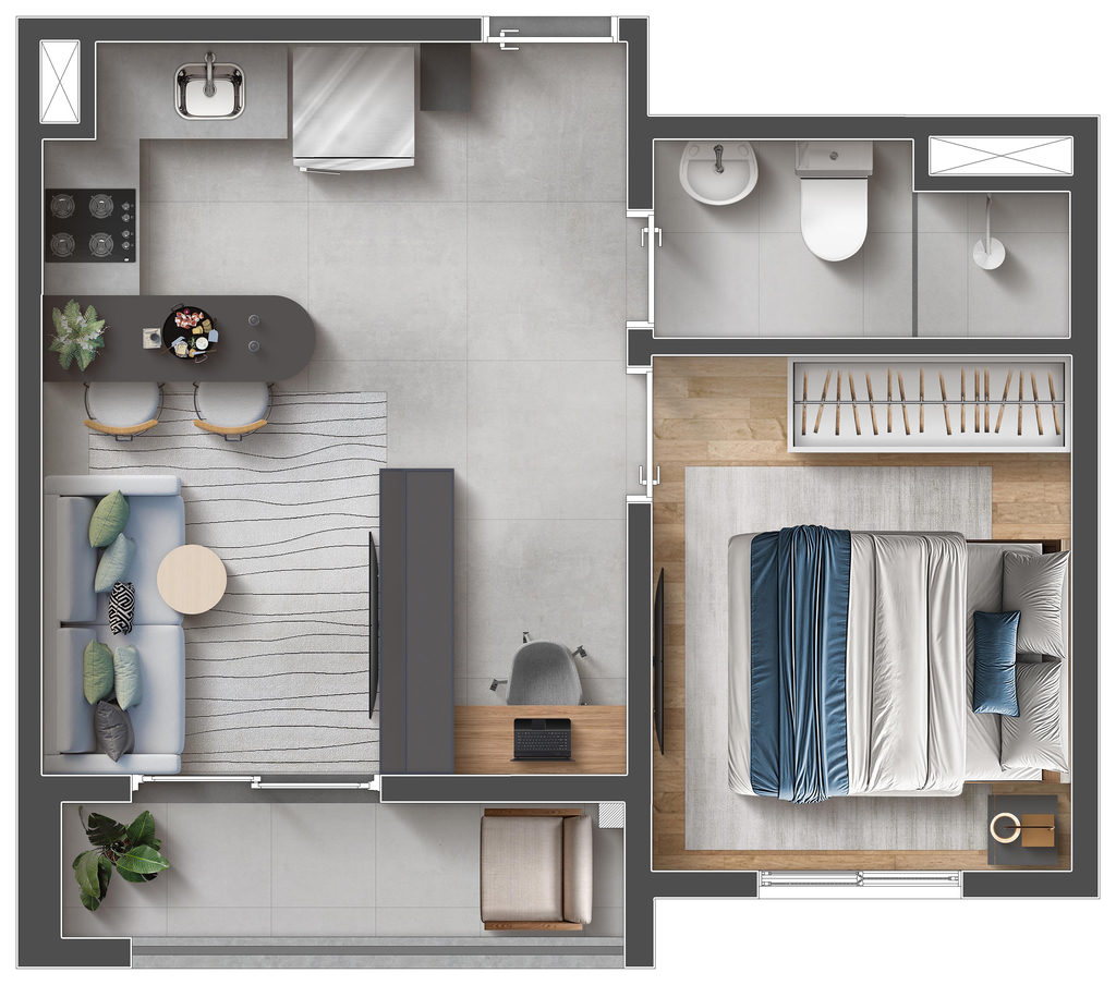 Apartamento, 1 quarto, 29 m² - Foto 32