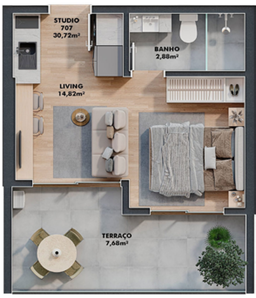 Apartamento, 1 quarto, 30 m² - Foto 32