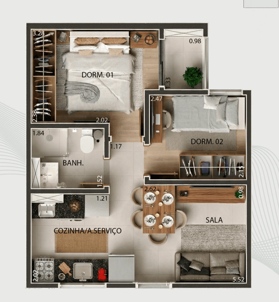 Apartamento, 2 quartos, 36 m² - Foto 30