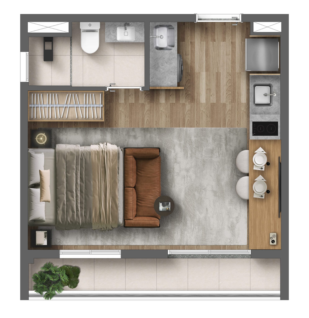 Apartamento, 1 quarto, 36 m² - Foto 19