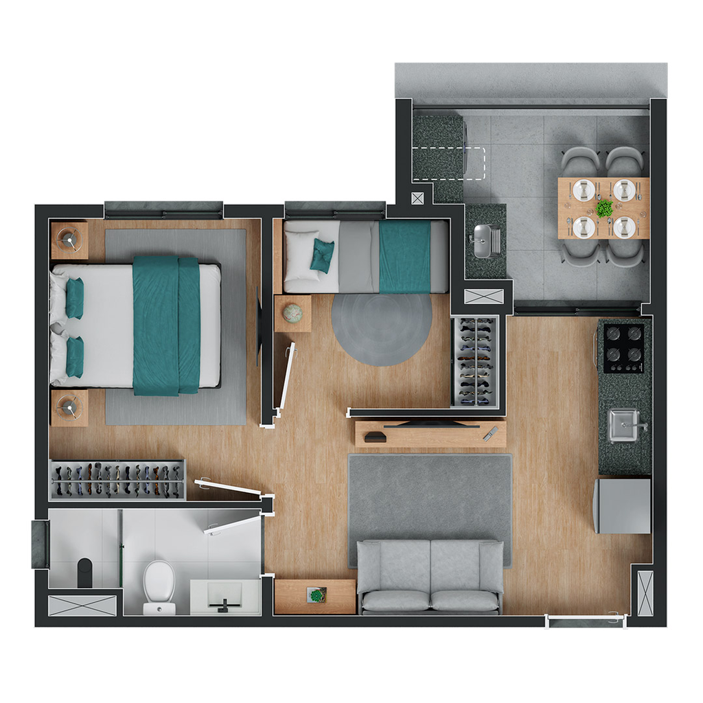 Apartamento, 2 quartos, 37 m² - Foto 31