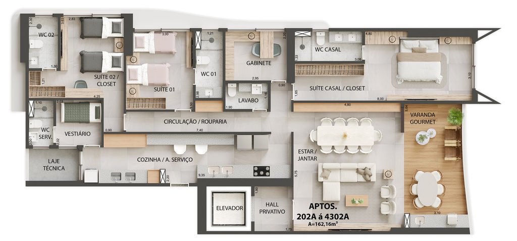 Apartamento, 3 quartos, 124 m² - Foto 49