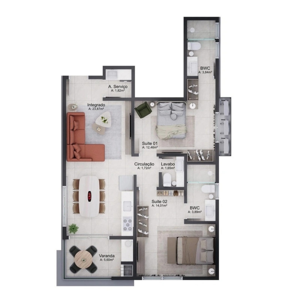 Apartamento, 3 quartos, 96 m² - Foto 6