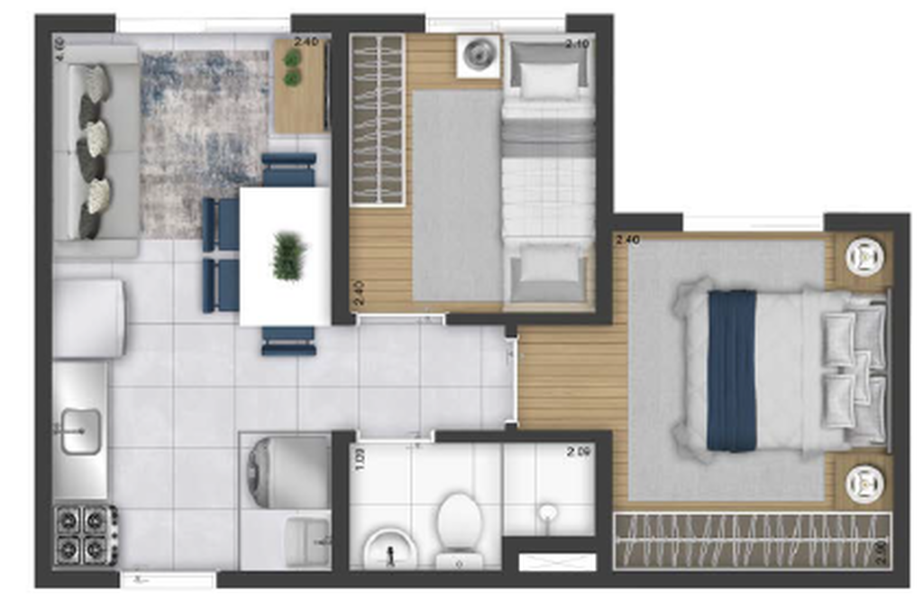 Apartamento, 2 quartos, 31 m² - Foto 19