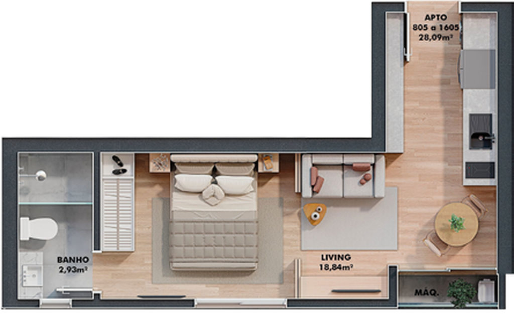 Apartamento, 1 quarto, 30 m² - Foto 29