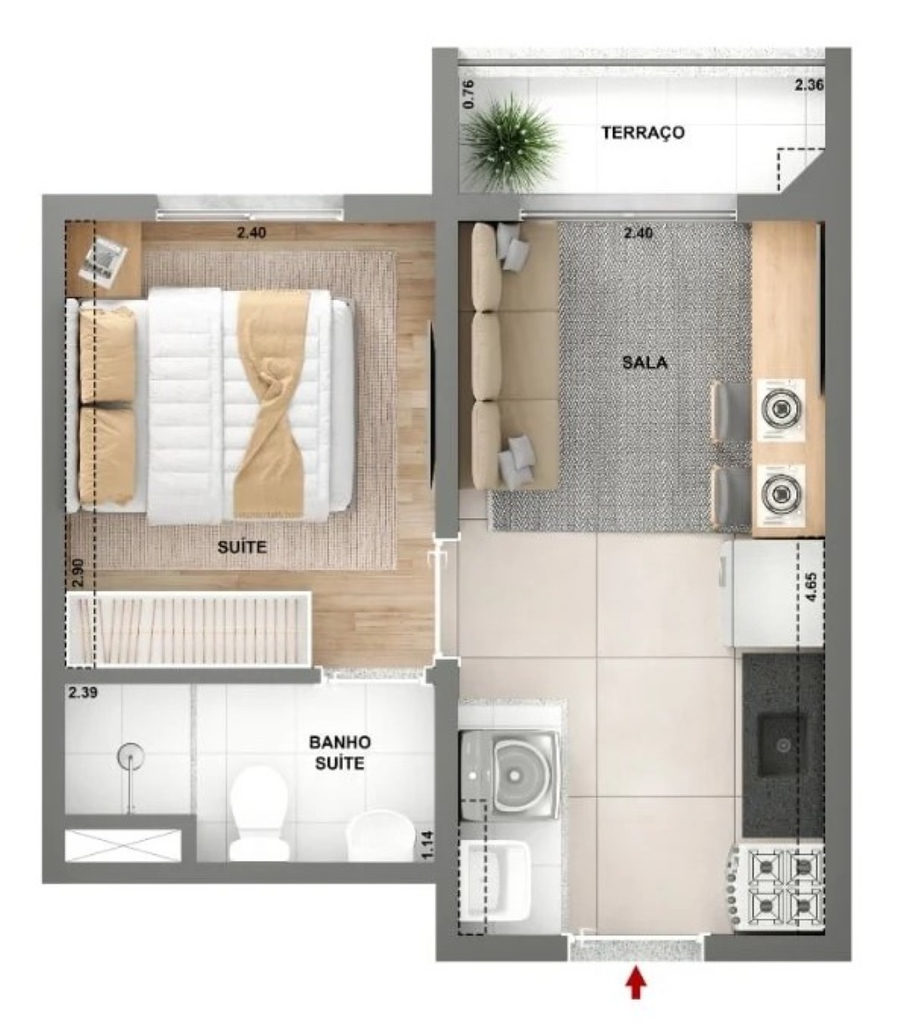 Apartamento, 2 quartos, 45 m² - Foto 18