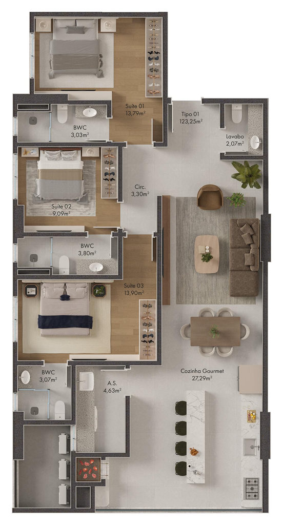 Apartamento, 3 quartos, 84 m² - Foto 24