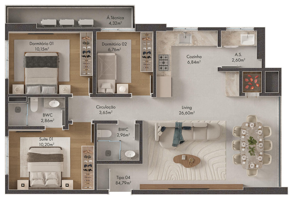 Apartamento, 3 quartos, 84 m² - Foto 22