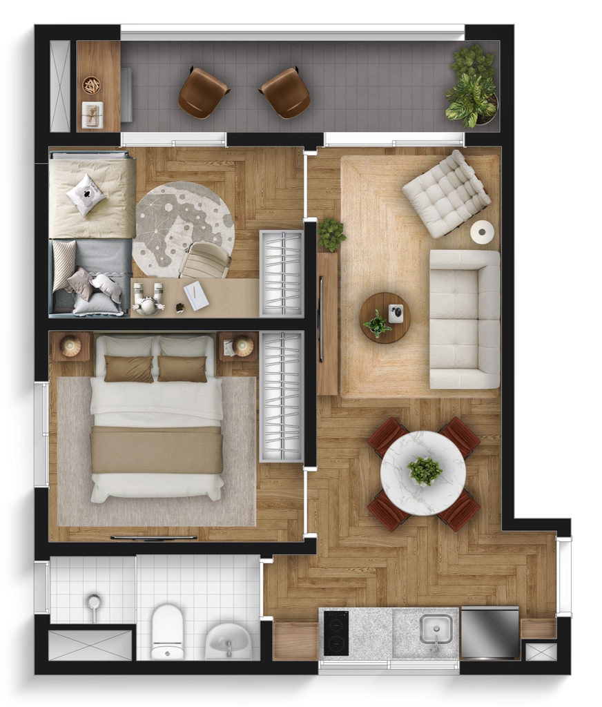 Apartamento, 2 quartos, 37 m² - Foto 22