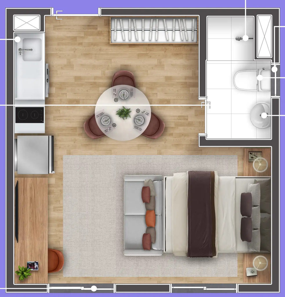 Apartamento, 1 quarto, 16 m² - Foto 5