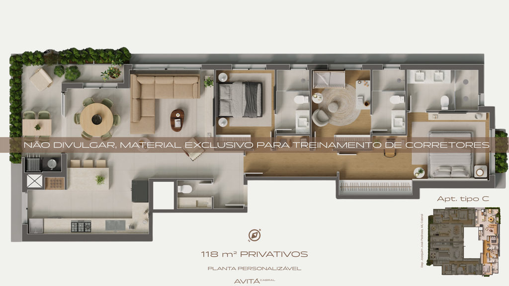 Planta - Planta Humanizada - Apt. tipo C
