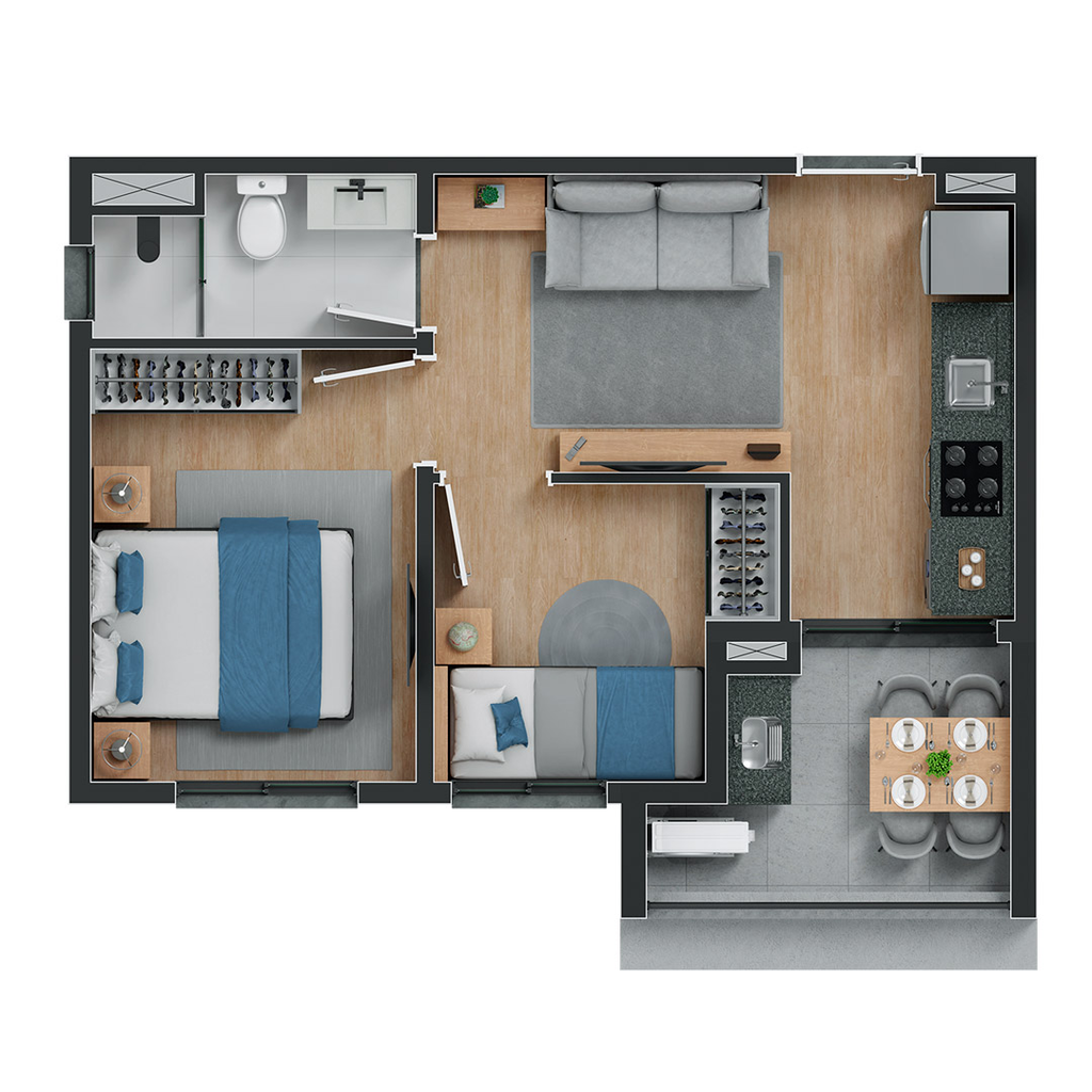 Apartamento, 2 quartos, 37 m² - Foto 29