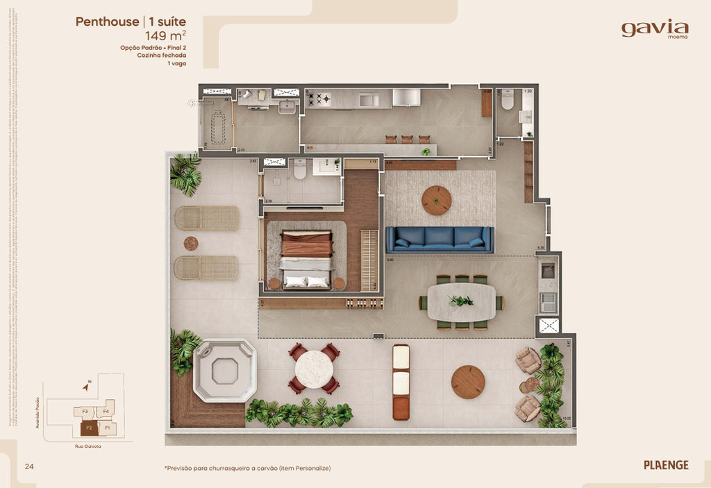 Cobertura, 1 quarto, 149 m² - Foto 24