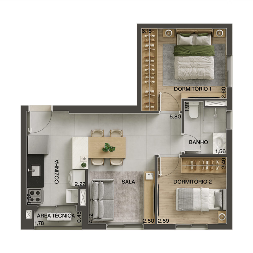 Apartamento, 2 quartos, 46 m² - Foto 25
