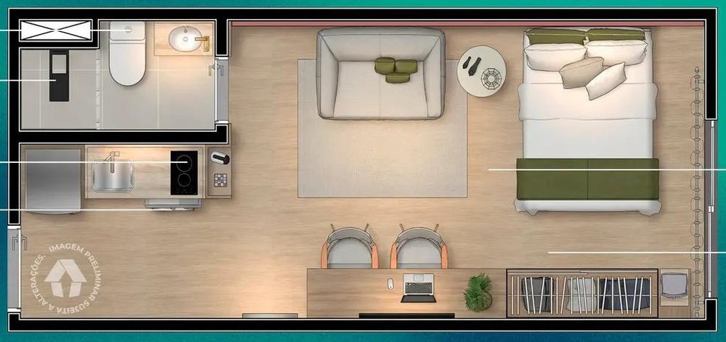 Apartamento, 2 quartos, 33 m² - Foto 22