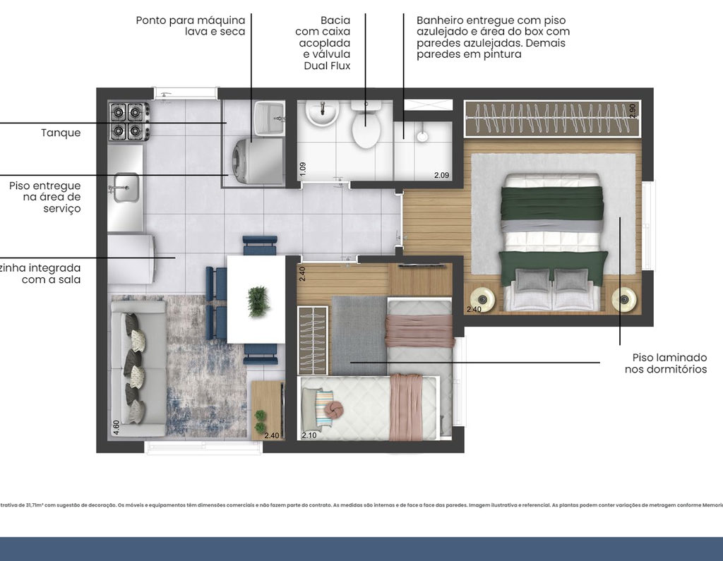Apartamento, 2 quartos, 31 m² - Foto 21