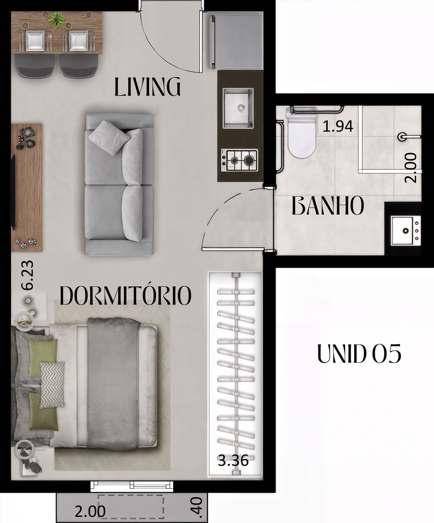 Apartamento, 1 quarto, 27 m² - Foto 9