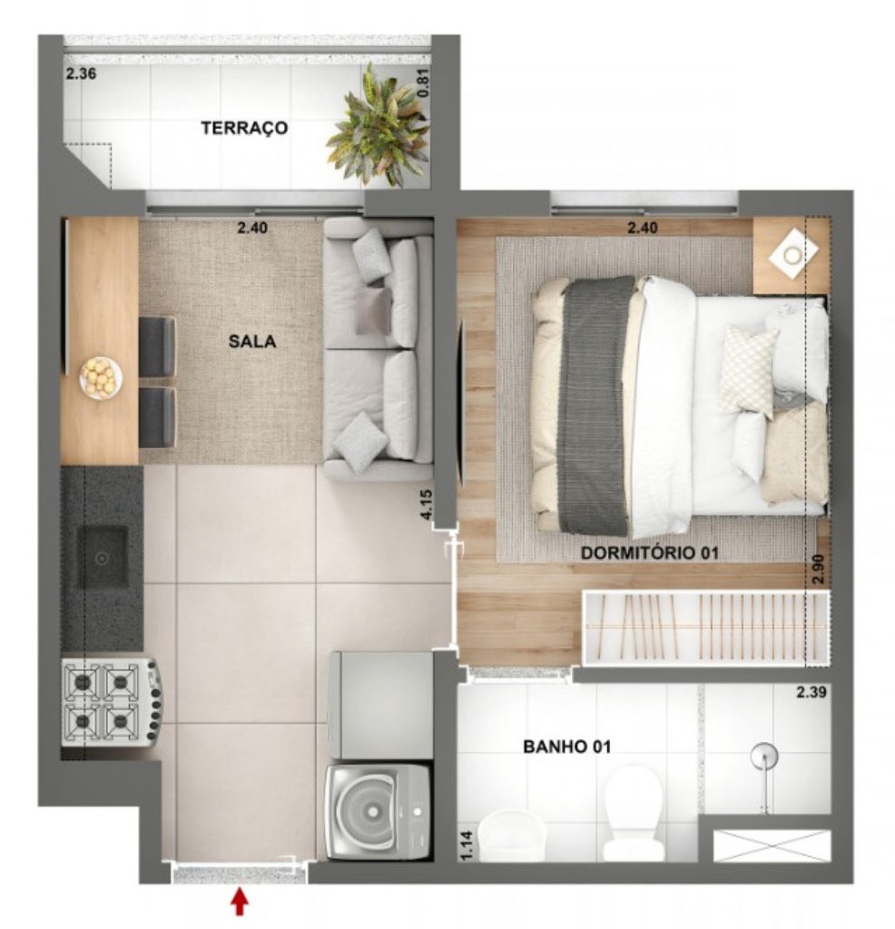 Apartamento, 1 quarto, 25 m² - Foto 13
