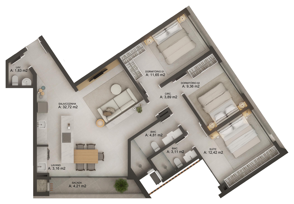 Apartamento, 4 quartos, 117 m² - Foto 36