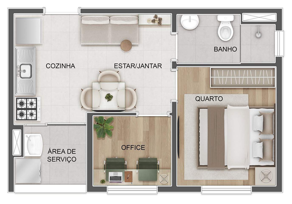 Apartamento, 1 quarto, 28 m² - Foto 35