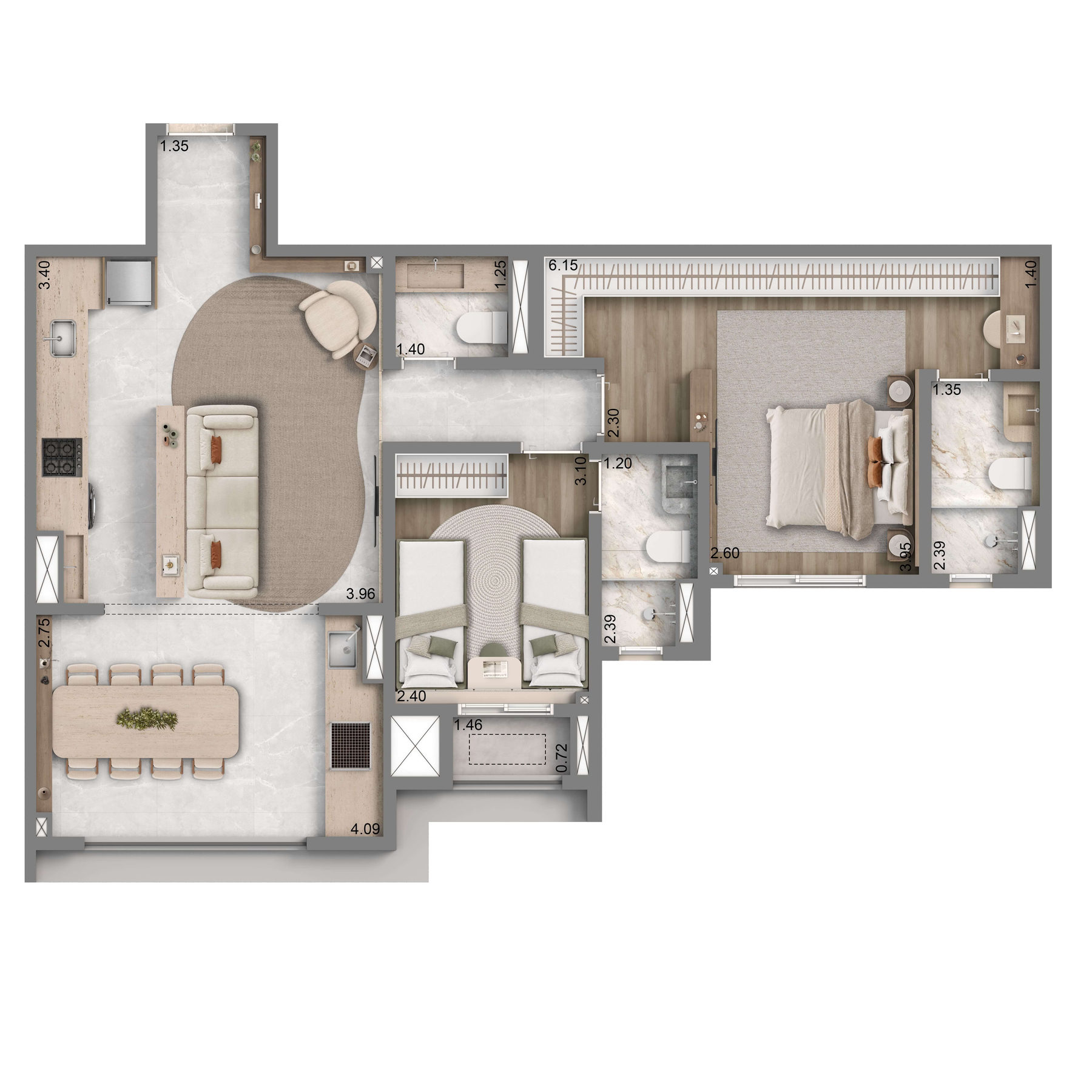 Apartamento à venda com 1 quarto, 2 banheiros, 1 vaga e 48m² no Chácara Santo Antônio (zona Sul), São Paulo (SP) — foto 9 de 24