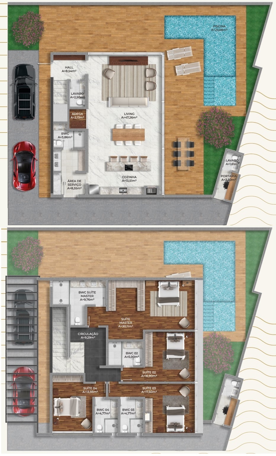 Planta 03 - 4 dorm 344 29m²