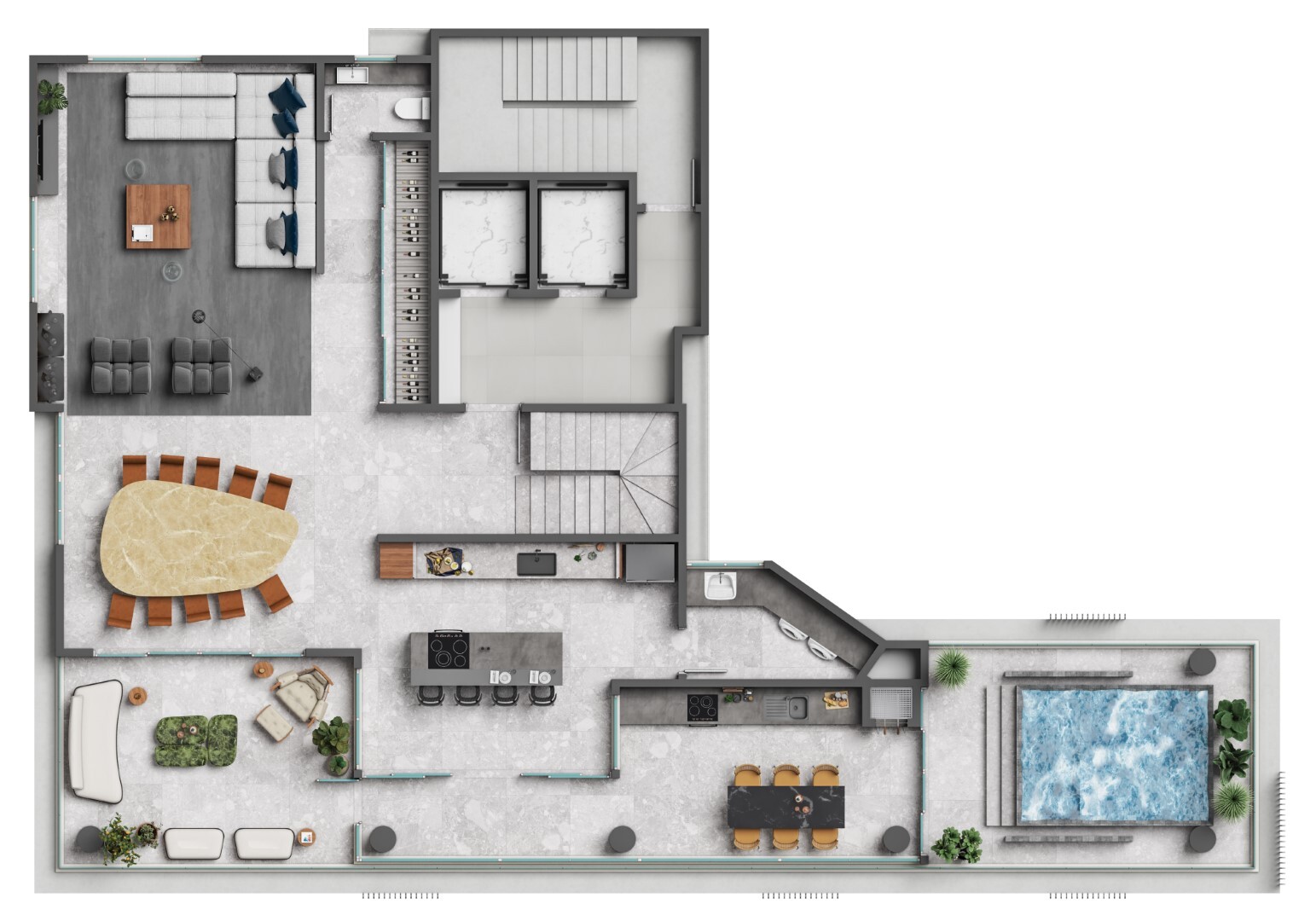 Planta 03 - 4 dorm 344 49m² - duplex - inferior