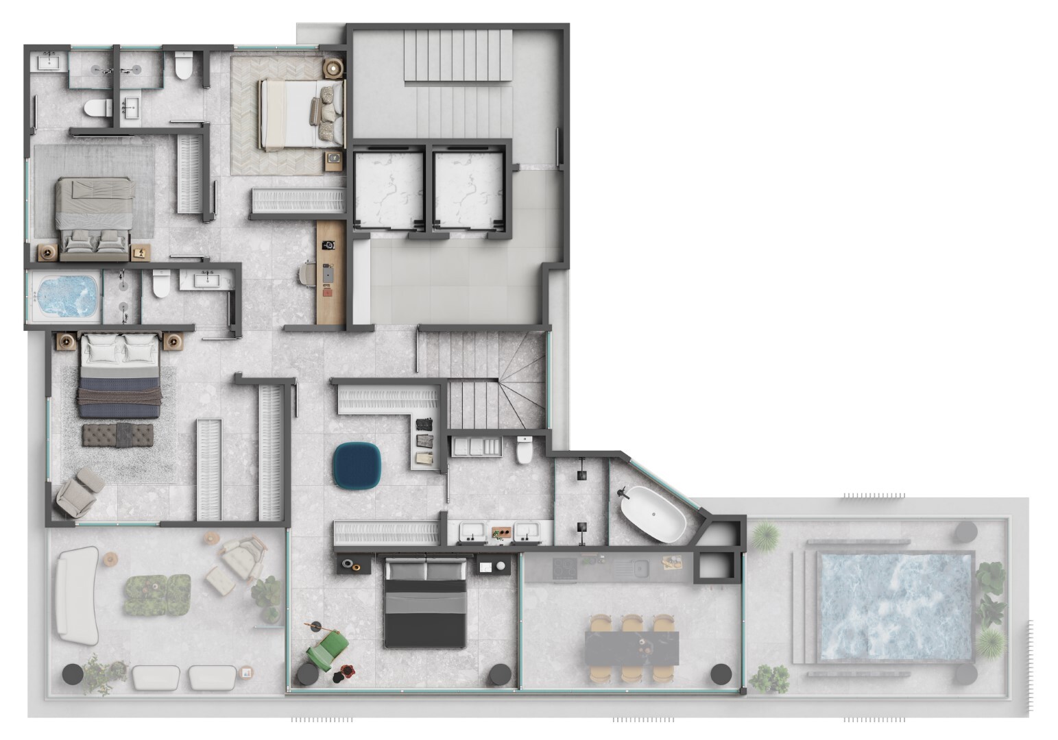 Planta 04 - 4 dorm 344 49m² - duplex - superior
