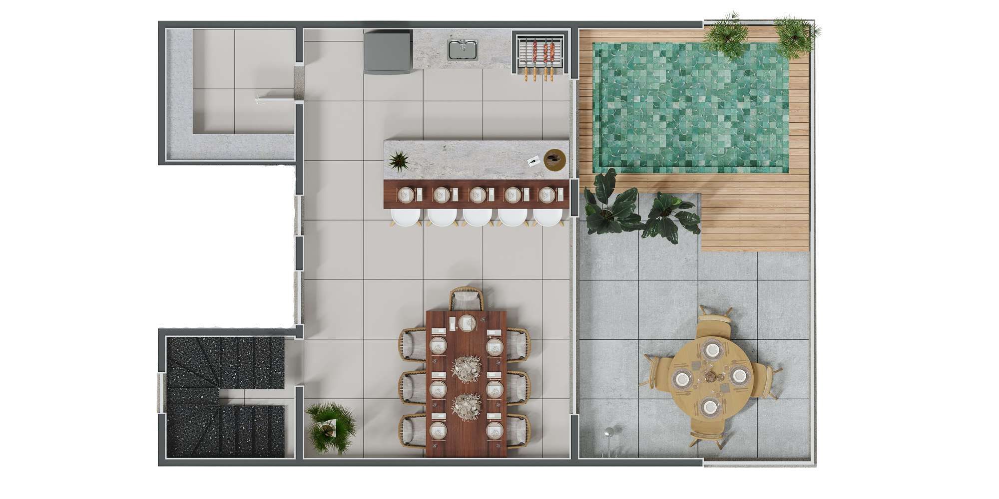Planta 06 - 3 dorm 216 12m² - cobertura duplex - superior - opção