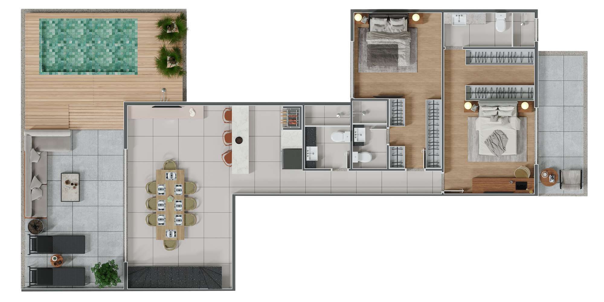 Planta 08 - 4 dorm 290 14m² - cobertura duplex - superior - opção