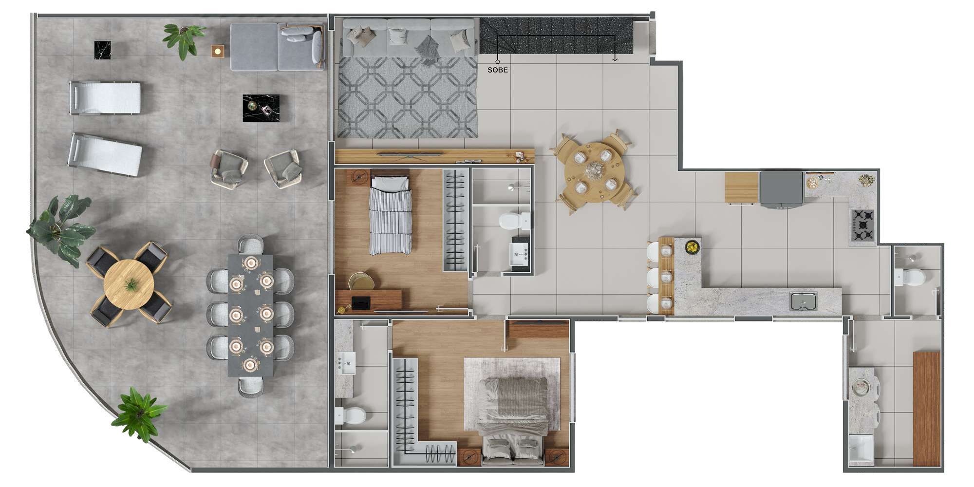 Planta 09 - 4 dorm 293 99m² - cobertura horizontal