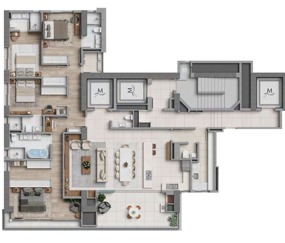 Planta 04 - 4 dorm 224 72m²