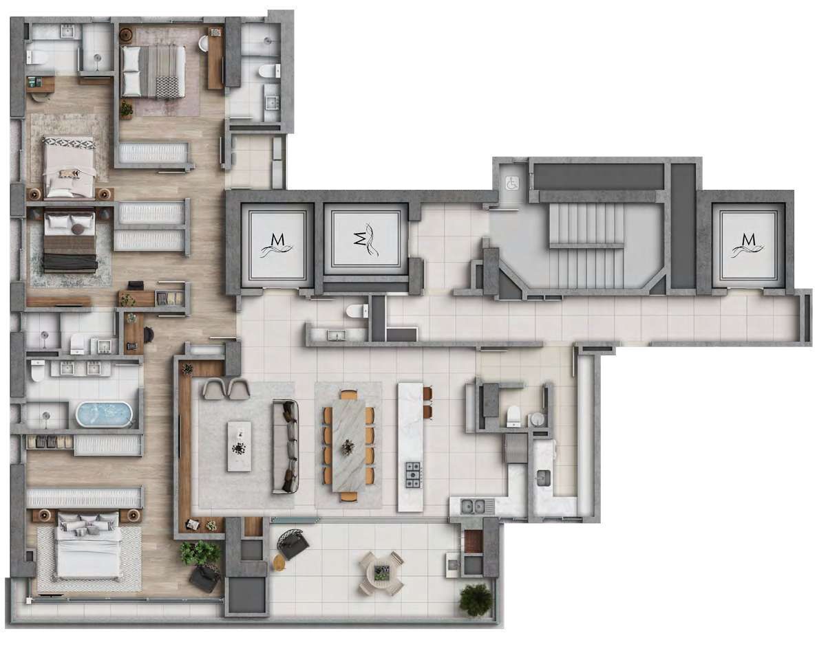 Planta 05 - 4 dorm 224 72m²