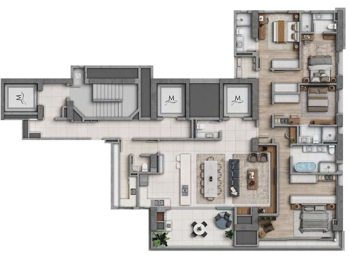Planta 06 - 4 dorm 225 25m²