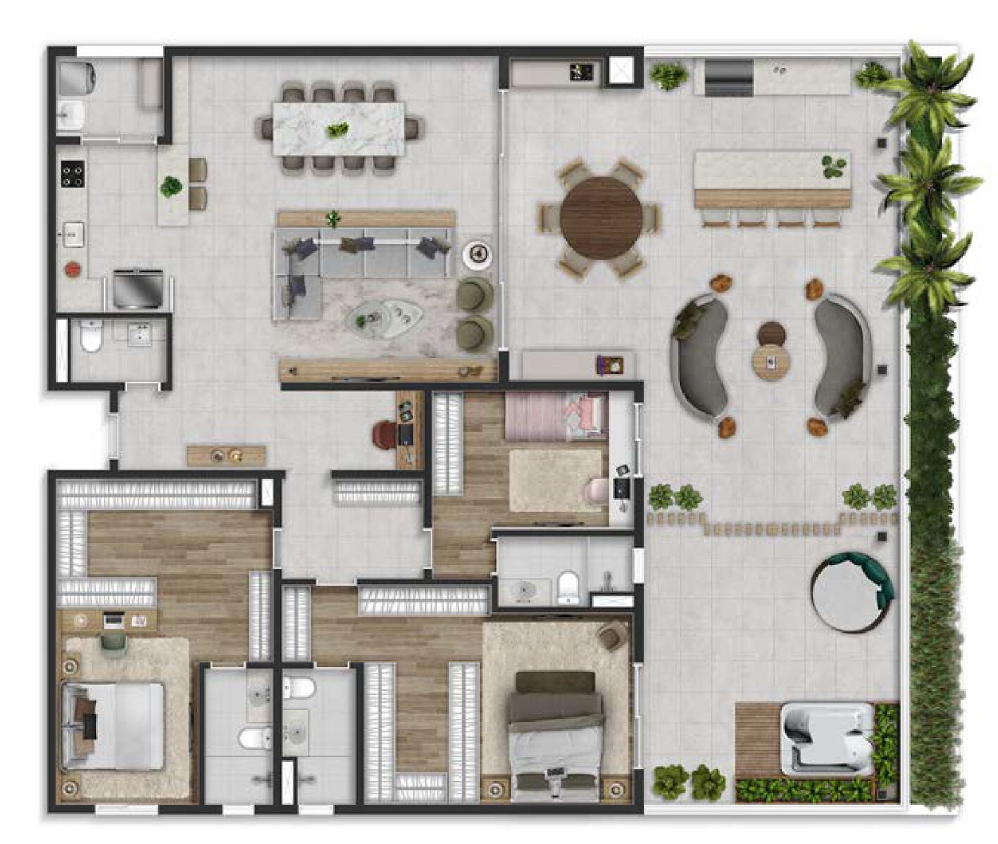 Planta 11 - 3 dorm 256m²