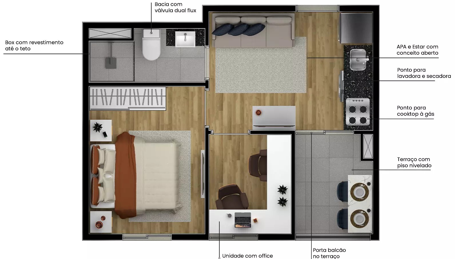 Apartamento, 1 quarto, 28 m² - Foto 7