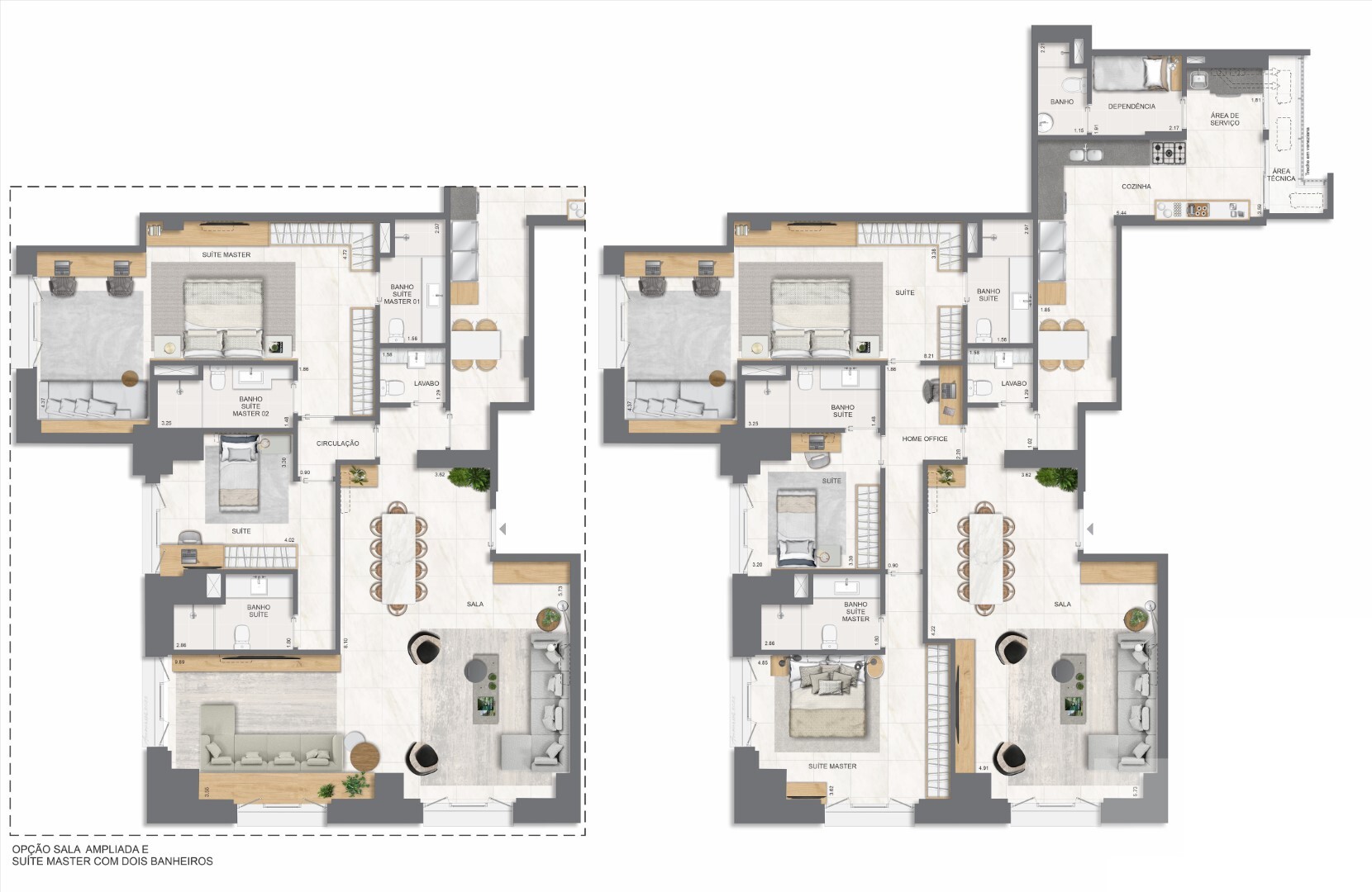 Planta 25 - 3 dorm 187 71m²
