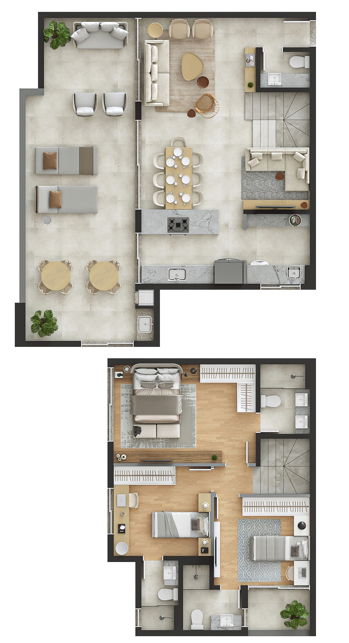 Planta 11 - 3 dorm 119m² - cobertura duplex