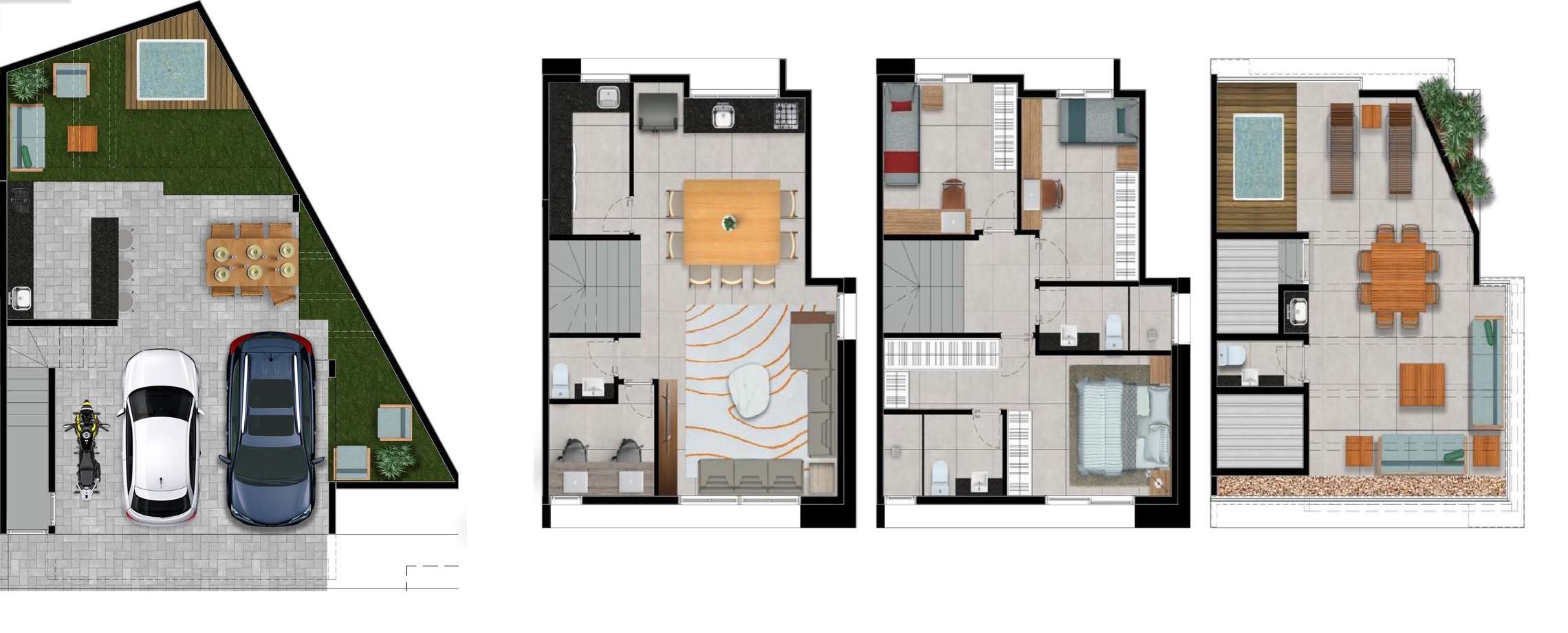 Planta 02 - 3 dorm 246 19m²