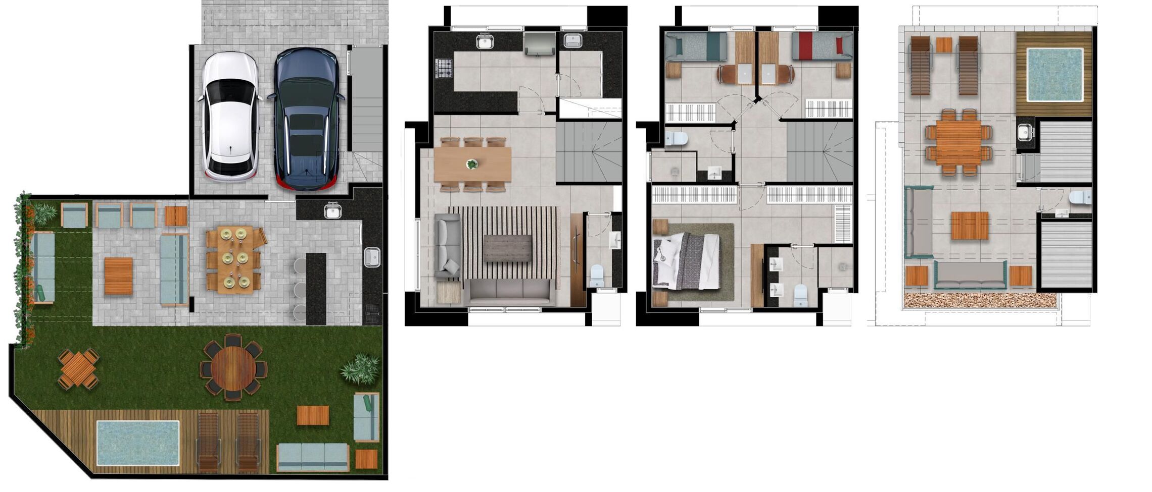 Planta 03 - 3 dorm 276 45m²