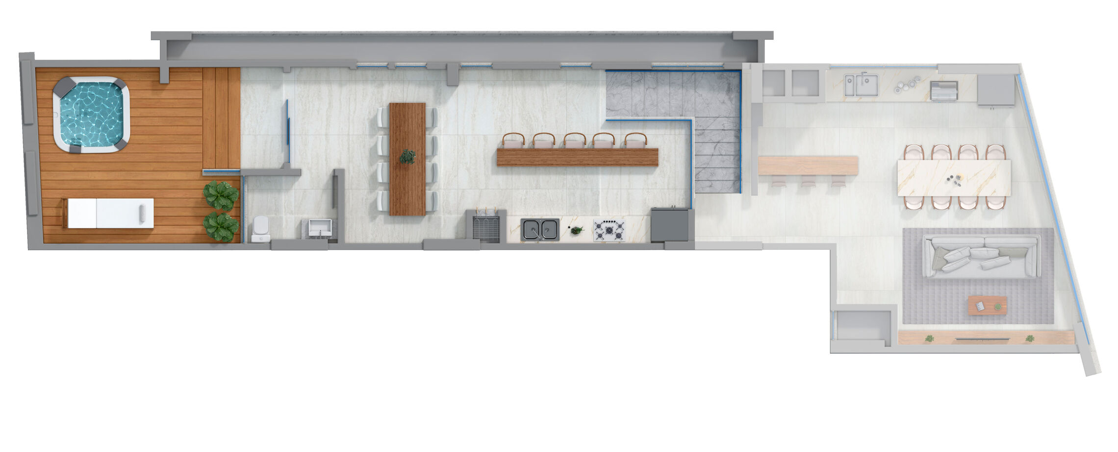 Planta 04 - 3 dorm 179m² - cobertura duplex - superior