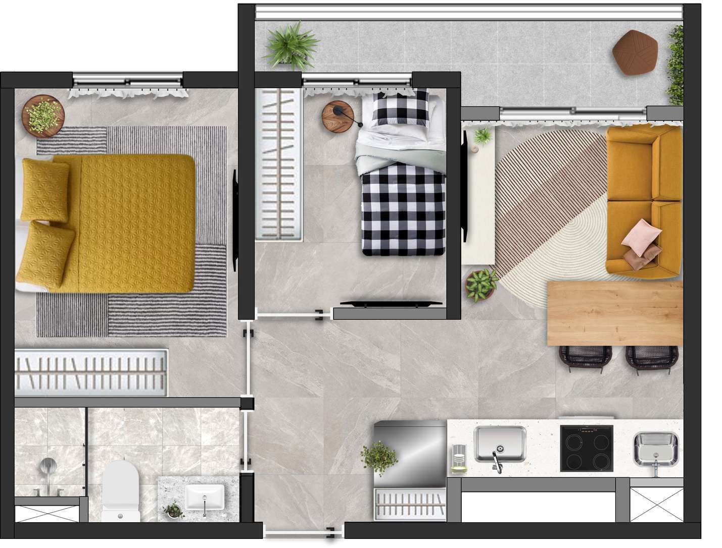 Planta 06 - 2 dorm 40,10m²