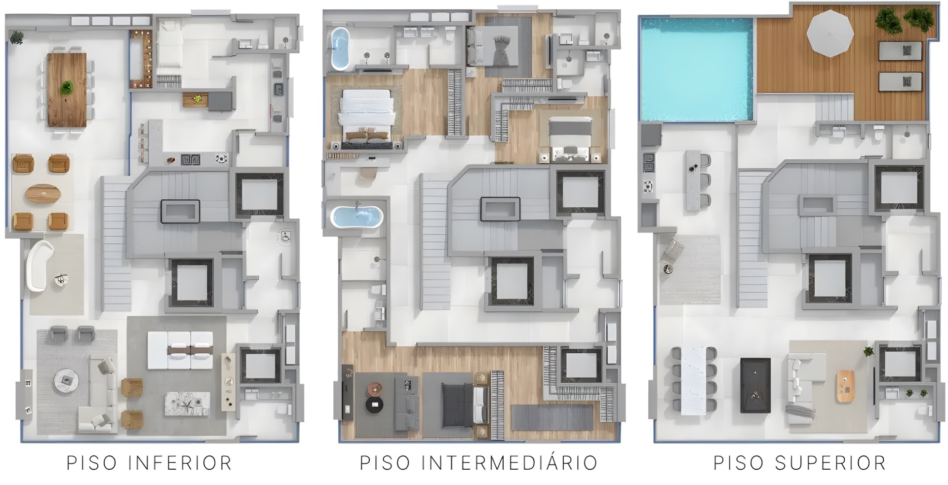 Planta 02 - 4 dorm 465m² - triplex
