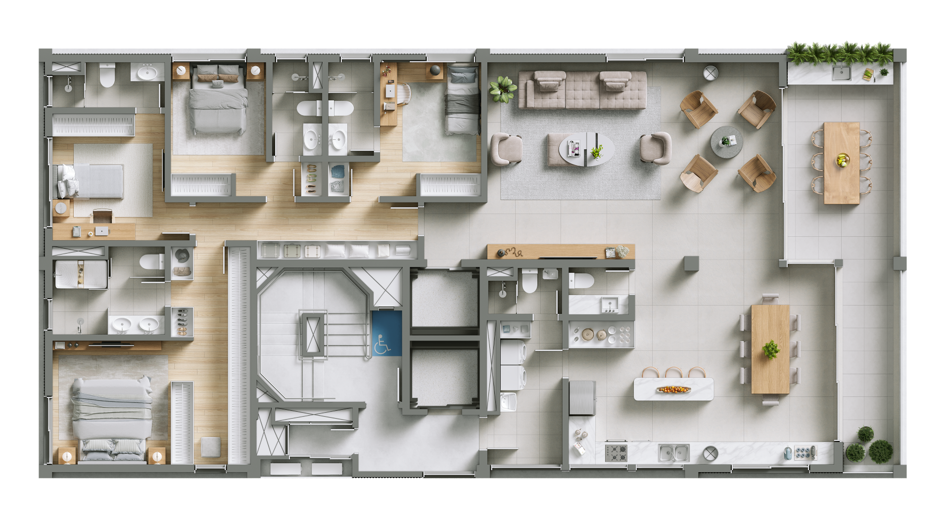 Planta 05 - 4 dorm 217,1m²